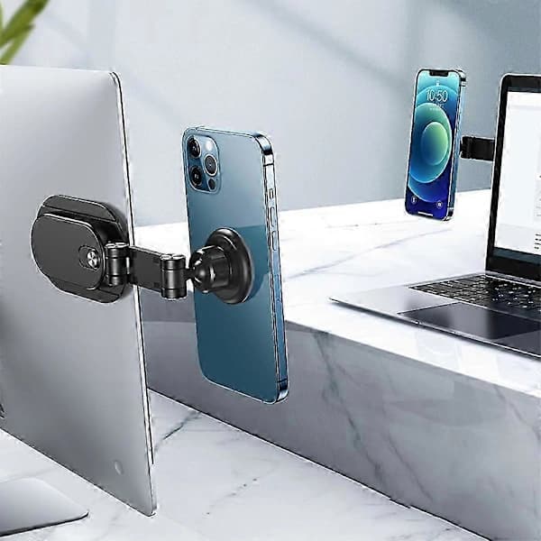 Magnetisk Telefonhållare, Skärmsidemonterad Telefonhållare, Bärbart Vikbart Datorförlängningsfäste