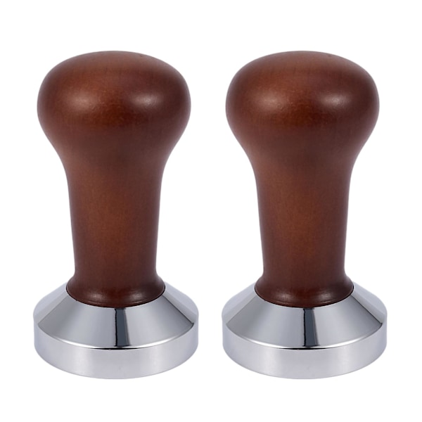 TS-2x Kaffe Tamper Træhåndtag Barista Espressomaskine Kværn 51mm Til Kaffe Og Espresso Pulver