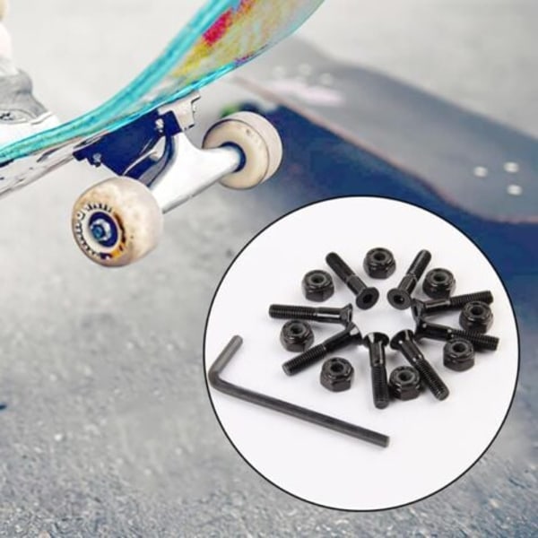 Skateboard Skruer Skateboard Bolt Longboard Skruer Skateboard Reparasjonsutstyr Skateboard Festebolter, 50mm, Reparer Skateboards