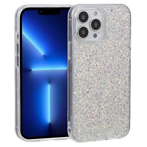 För iPhone 13 Pro Dfans Design Stjärnklar Himmel Epoxi Telefonfodral (silver)