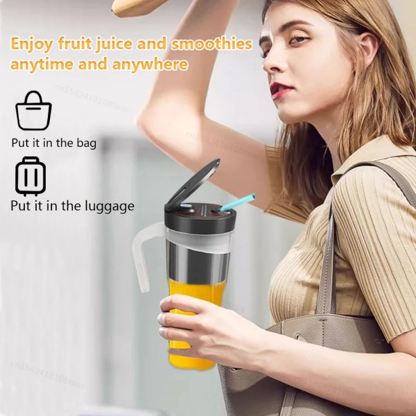 Electric Juicer Cup 470ml Mini Personal Size Blenders USB Personal Size Blender Black