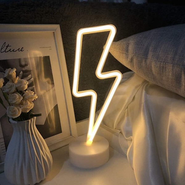 LED-blinkende skilteformet dekorationslampe varm hvid