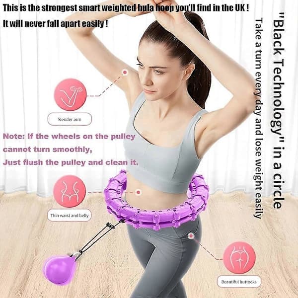 Smart Hula Hoop Ringe, Rosa 24 Knuder