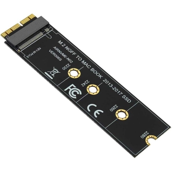 M.2 NVMe SSD-konverteringsadapterkort för uppgradering av MacBook Air (2013-2017)
