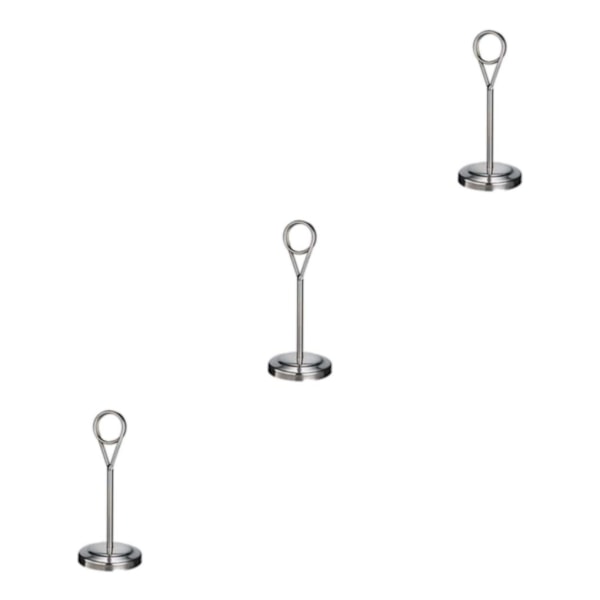 1/2/3/5 Rustfritt Bordsnummerholder Skiltstativ Fotostativ Silvery 15cm Silvery 15cm 3Set