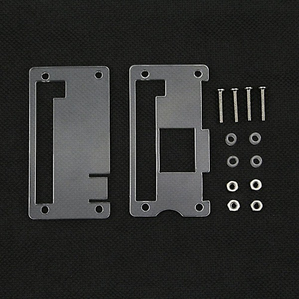 TS-Akryl Etui 4 I 1 Sett For Raspberry Pi Zero W Og Pi Zero Med Kjøleribbe