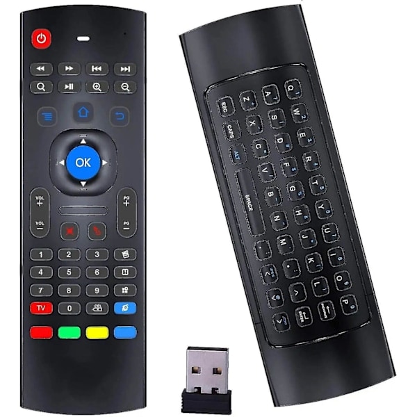 Ilmahiiri Android TV Boxille, Mx3 Pro langaton näppäimistö 2.4g Smart TV -kaukosäädin liiketunnistimella peliohjain Android-kaukosäädin