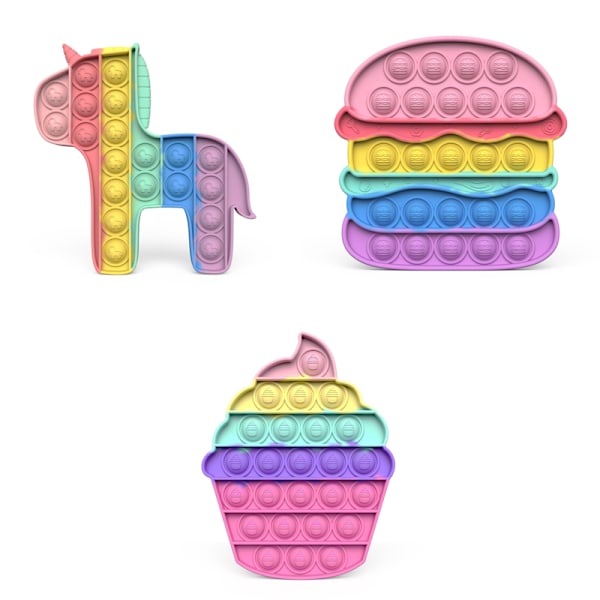 Fidget leksaker pop it leksak sensorisk 3-pack