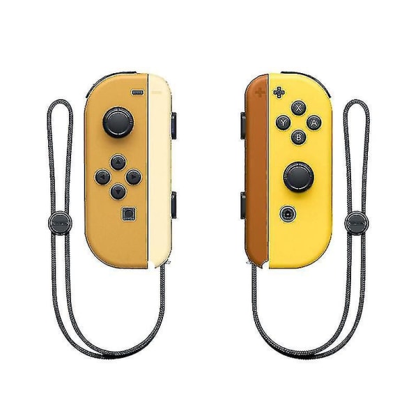 För Nintendo Switch-kontroller Joy-con L/r Gamepad med rem Joysticks Byt ut Joycon pikachu brown and yellow