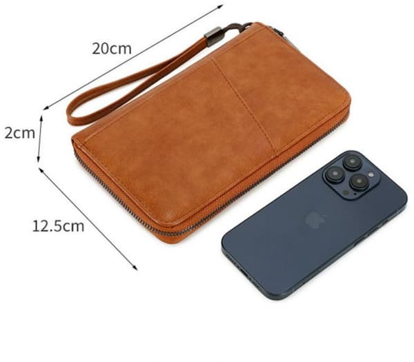 RFID-passholder, PU-reisedokumentorganisator med flere rom, unisex reiselommebok, svart, 20 x 12,5 x 2 cm black
