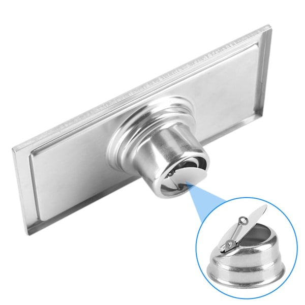 20x10cm Rectangular Stainless Steel Floor Drain for Bathroom Shower Kitchen Drain Grate