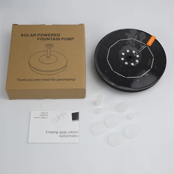 Solcellefontene Vannfontene med batteri 16 cm