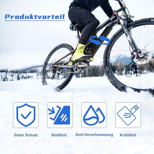 E-cykel batteridæksel Isoleret beskyttelsesærme til elcykler Universal pasform 54 x 38 cm Blå Sort