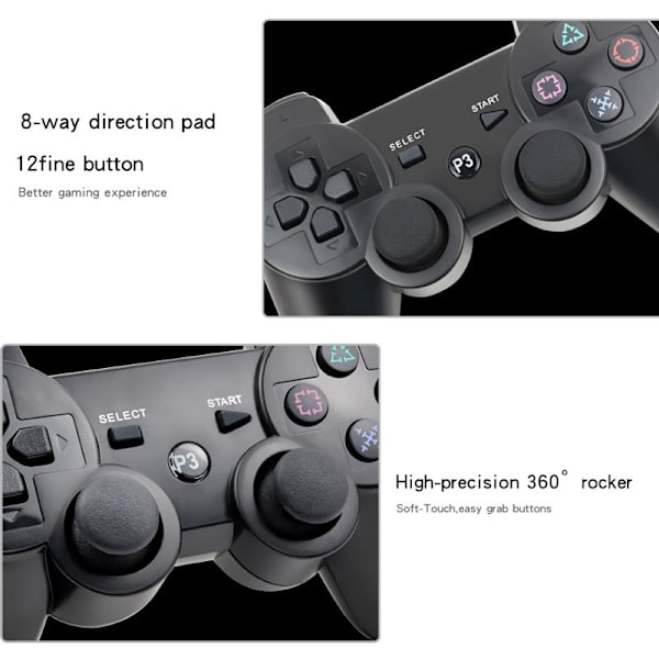 Trådløs håndkontroll for PS3-kompatibel