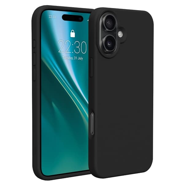 TS-Etteri Silikonikuori iPhone 16 - Puhelimelle - Musta