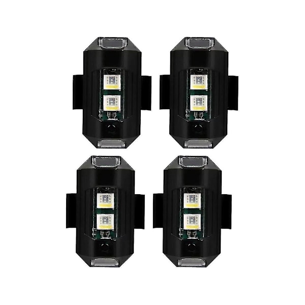 4 st 7 färger Drönare Stroboskopljus USB LED Anti-kollision Cykel Bakljus Drönare Nattflygning Mini Signal Blinkande Varningsljus