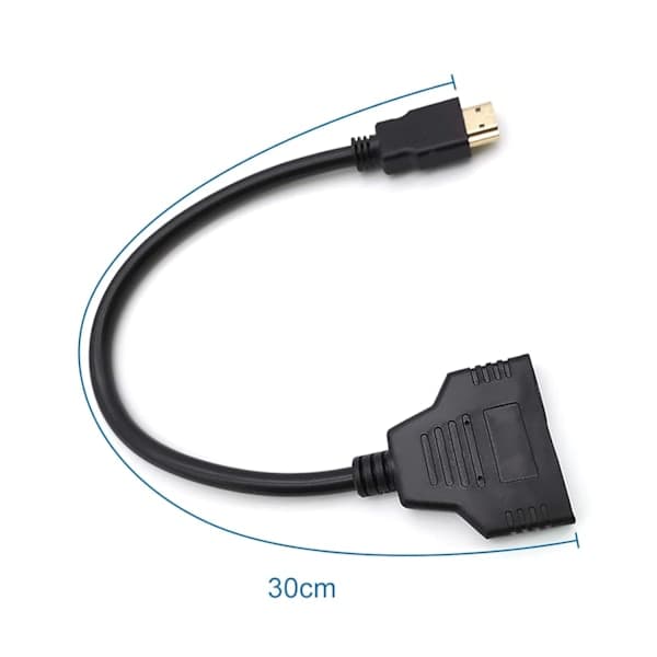HDMI-splitteradapterkabel - HDMI-splitter 1 ind 2 ud HDMI