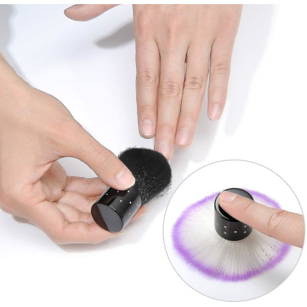 3 delar Nail Arts Dust Cleaner Borstar Sminkborste Mjuk nagelrengöringsborste Pulverborste för nagelkonst eller smink