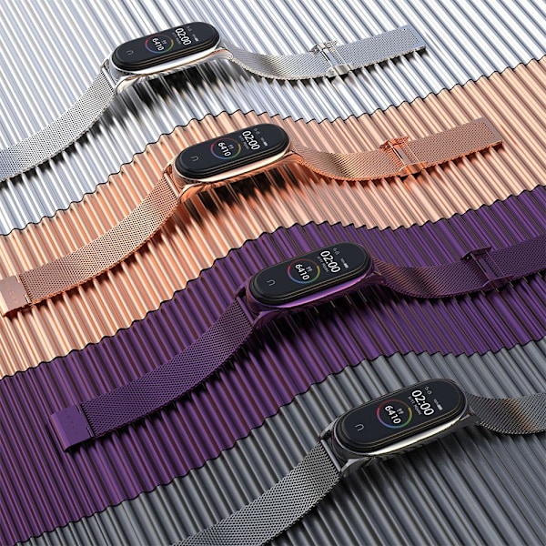 Tech-Protect Milanese Metall Armbånd Xiaomi Mi Smart Band 7 Roségull