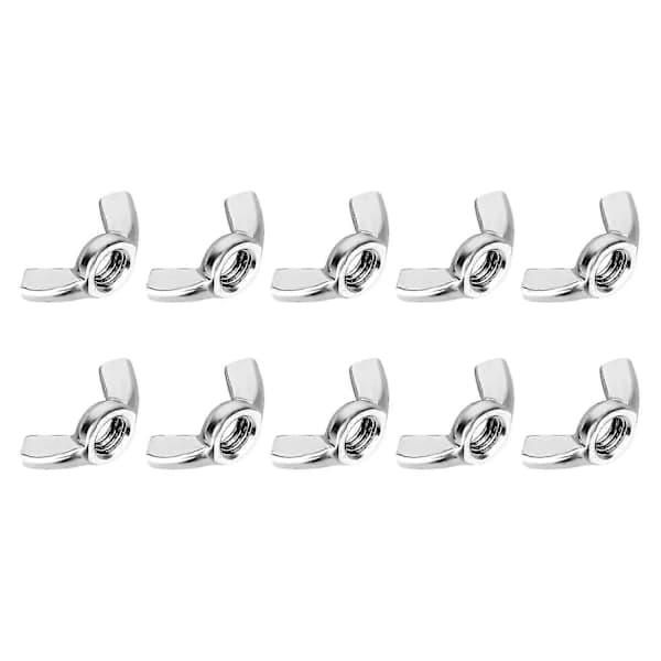 Vingmuttrar M8, 10-pack - Rostfria fjärilsmuttrar