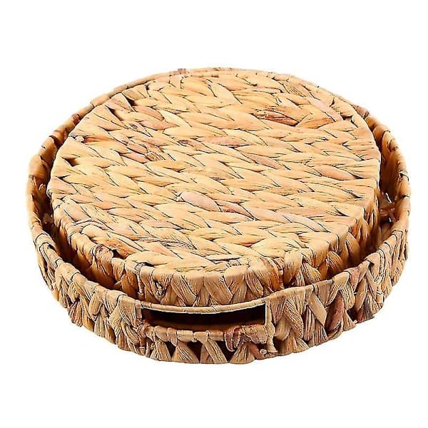 2 stk Runde Sengebakker af Søgræs Sæt 33cm + 28cm Diameter Frugtskål