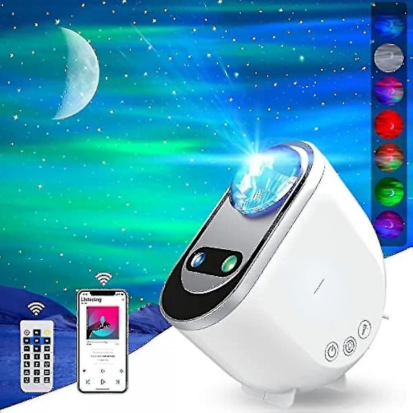 Nordljus Stjerneprojektor Få Det Aurora Projektorer Galaxy Stjerneprojektor med 6 Hvid Støj Alternativer, Stjernehimmel Månelampe af Newway
