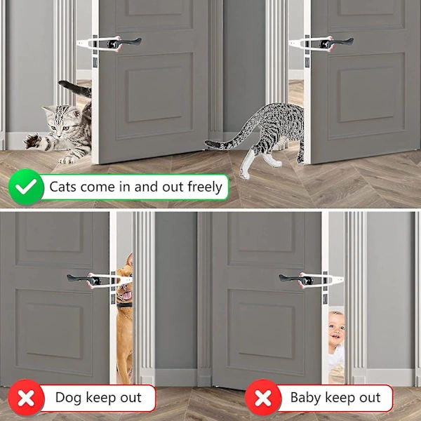 2-pack katthållare, flexibel spärrrem, justerbar, barnsäker