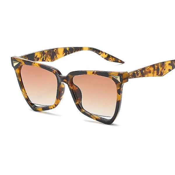 Mode Cat Eye Leopard Solglasögon Dam Lyx Märke Designer Vintage Solglasögon Kvinna Gafas De Sol Uv400