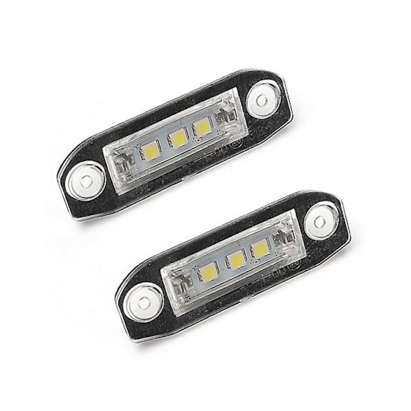 Passar Volvo VOLVO LED-nummerskyltsbelysning S40 S60 S80 XC70 XC60, två stycken