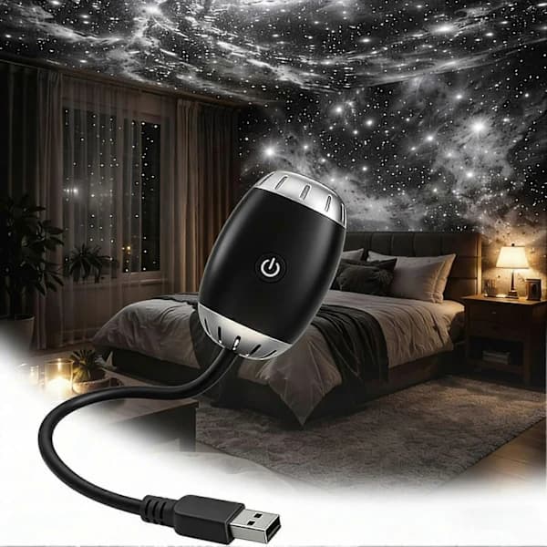 Starry Sky Projector Night Light with Adjustable Brightness 360 Degree Rotation Easy Touch Control Lamp USB Rechargeable Bedroom Lighting size size