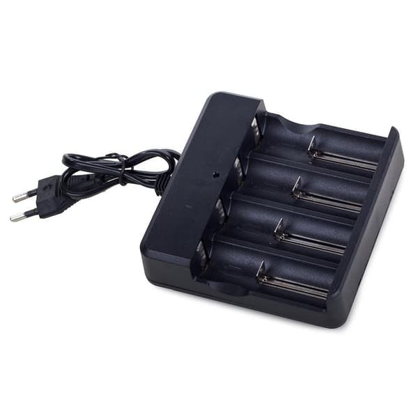 4x Batterioplader - 14500, 16340, 18650, 26650, 32650 Batterier