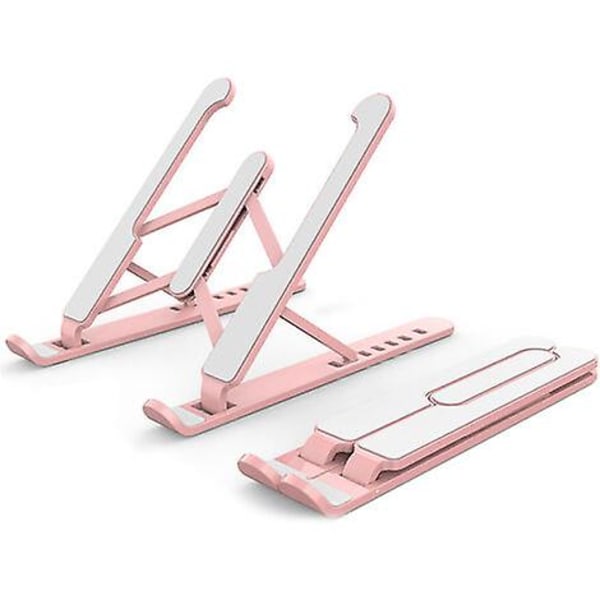 Justerbart Laptopställ Ventilerat Laptopställ Plast Aluminiumfäste Kompatibelt med 10\"-15.6\" Bärbara Datorer (Rosa) 1st
