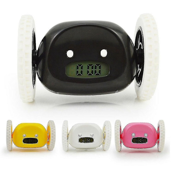 Rolling Alarm Clock with Wheels, Digital Clock