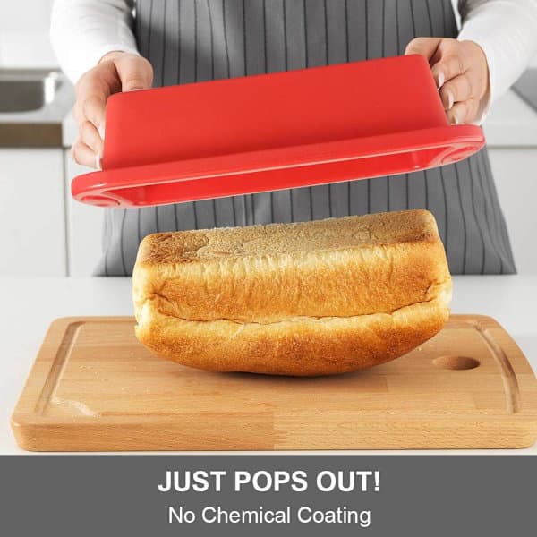 Dyb Rektangulær Non-Stick Brødform Silikonebageform
