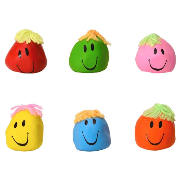 3-Pakning Stressball Smiley Stress Relax Morsom Ansikt Klemmeball Fidget Leke Multicolor multifärg