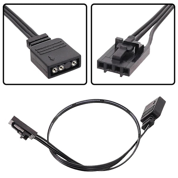 Corsair 4-nastainen RGB - Standardi ARGB 5V 3-nastainen liitin adapterilla 25cm kaapeli - Täydellinen