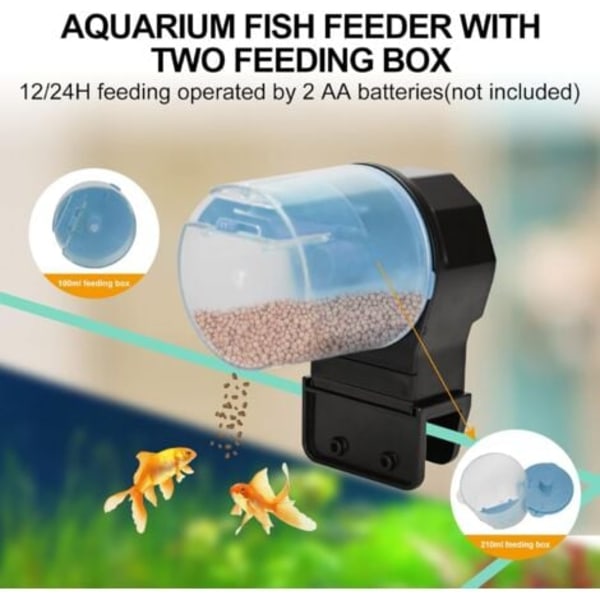 TS-Automatisk fiskefôrautomat med timer for akvarium, blå