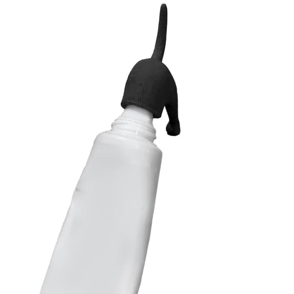 Pooping Dog Butt Toothpaste Topper Funny Pooping Dog Toothpaste Cap Toothpaste Topper Dispenser Black 0.2