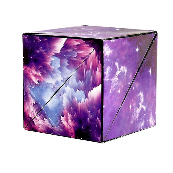 Ny 3D Magisk Kub Shashibo Formförändrande Låda Antistress Handflip Pussel Leksaker Present purple