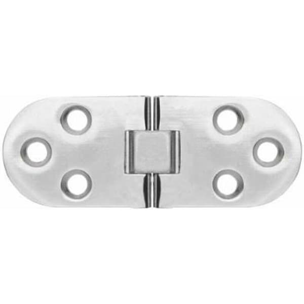 Zinc Alloy Folding Table Hinges, Rounded Edges, 4 Pcs Invisible Hinges for Furniture (Silver)