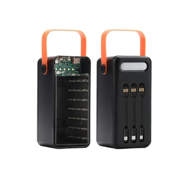 TS-Dual USB 28x18650 Kasse Mobiltelefon Rask Lagring DIY (standardutgave Hvit)