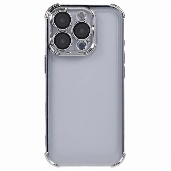 Case for iPhone 16 Pro Max Electroplated Clear TPU Phone Case with Lens Protection