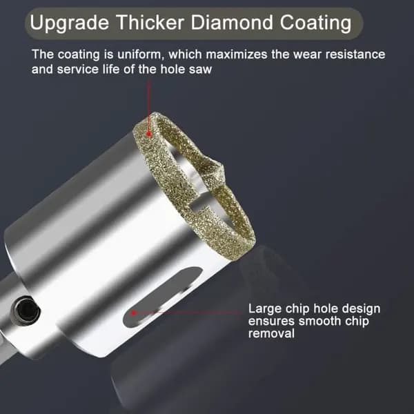 100mm Diamond Hole Saw with Centering Drill, Tile Hole Saw a