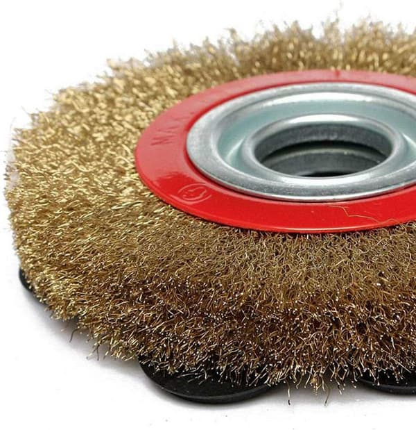 Stålbørstehjul, 6″ 150 mm for benksliper, polering av rust, maling og metallgrader