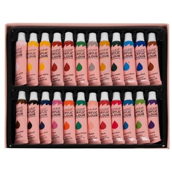 Akrylmaling Sæt - 24x12ml - Kunstnermaling