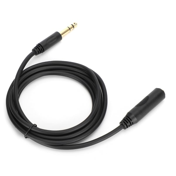 Ren kobber lydkabel med skjermet 6,35 mm stereo hann til hunn lydforlengelseskabel for lydkort/elgitar 6M