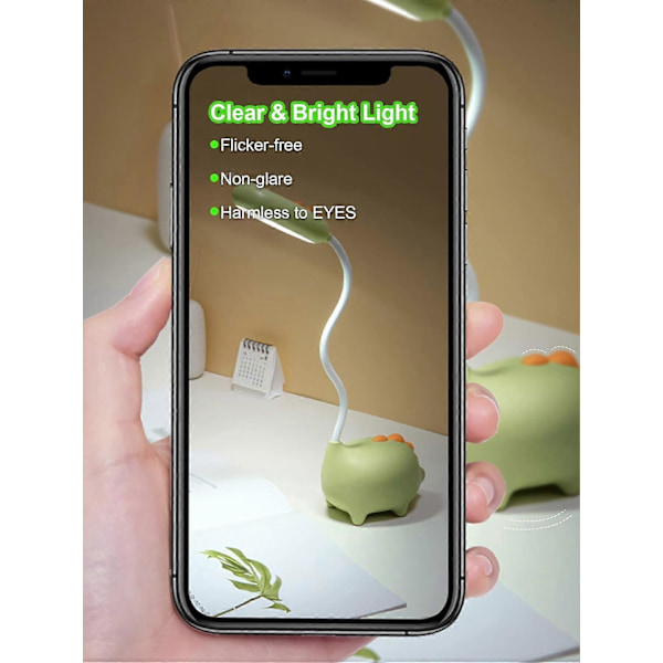 Dinosaurie Bordlampe, Touch-kontrol, 3 Farvetilstande (LGL)
