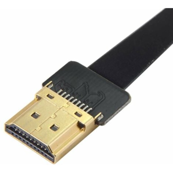 TS-CYFPV FPV Fladt HDMI-kabel han til HDMI han vinklet 90D HDTV FPC til luftfotografering FPV HDTV Multicopter (50 cm)