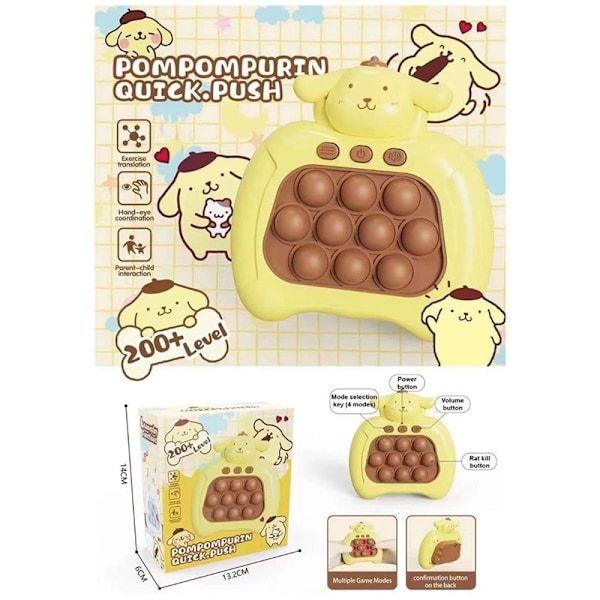 Gul Valp Pop It Spel - Pop It Pro Ljus Upp Spel Snabb Tryck Fidget-WELLNGS C