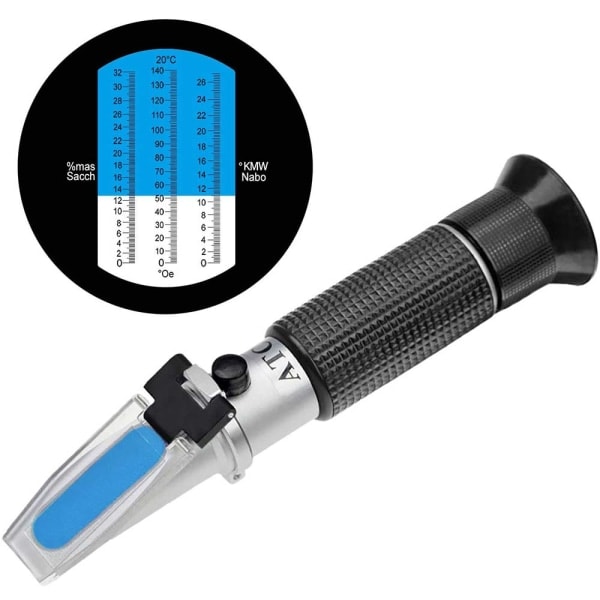 Brix-refraktometer med ATC, Brix 0-32, Hydrometer för vin CDQ